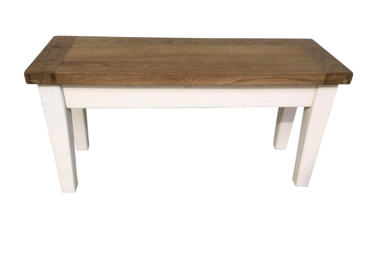 Calgary Oak 1m Bench painted Off-White