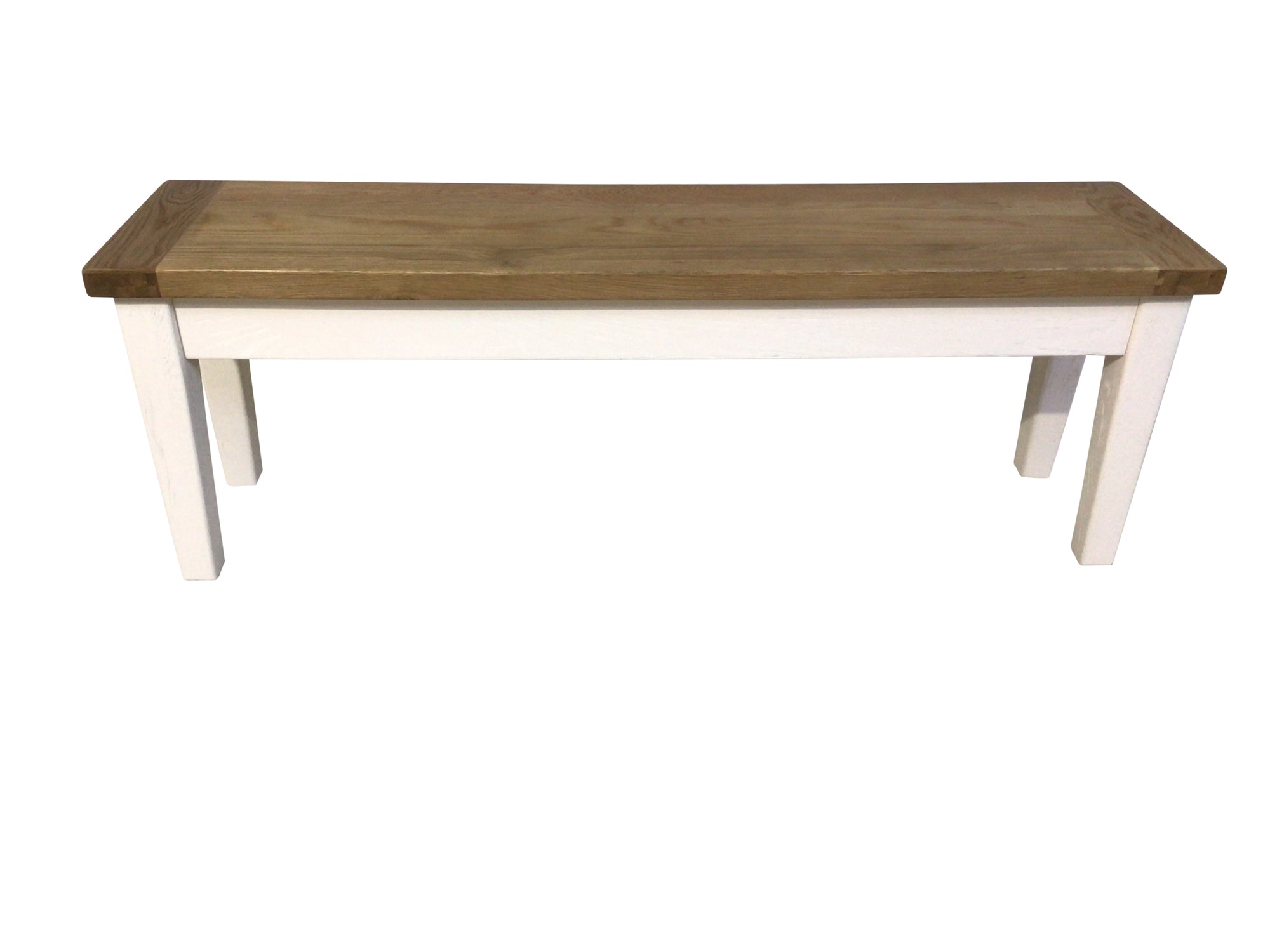 Calgary Oak 1.4m Bench painted Off-White