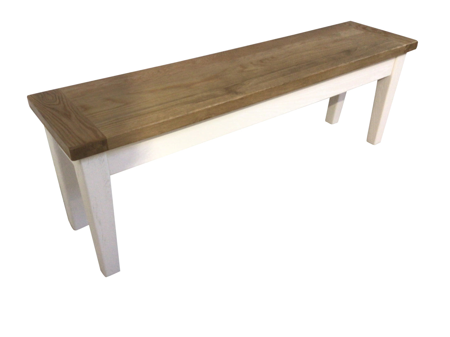 Calgary Oak 1.4m Bench painted Off-White