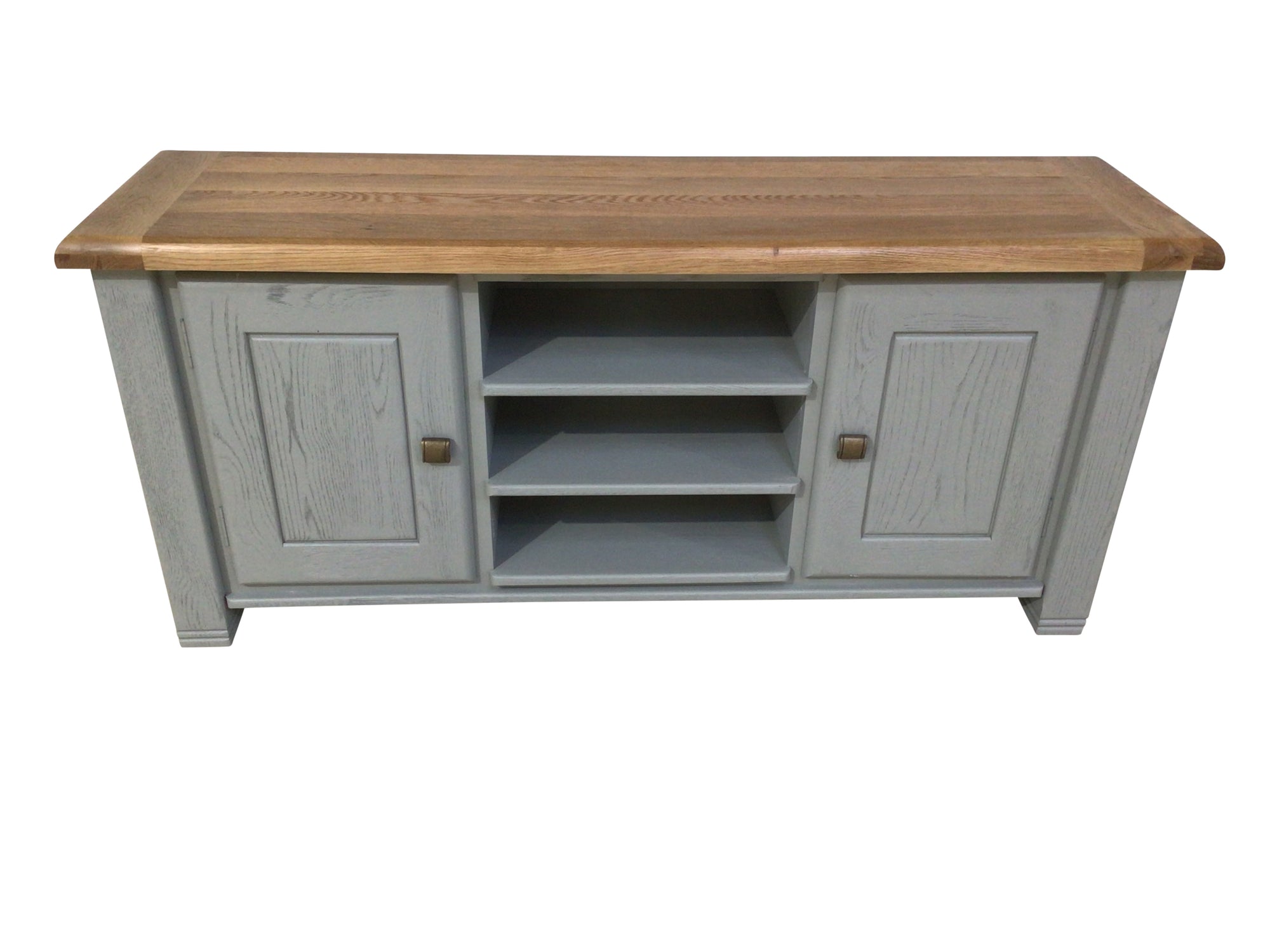 Danube Oak Medium TV Unit painted French Grey