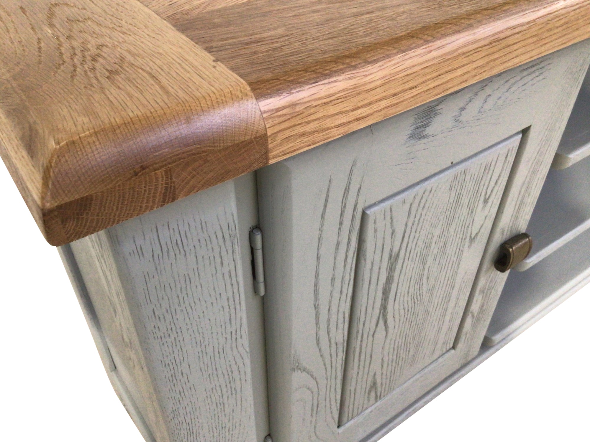 Danube Oak Medium TV Unit painted French Grey