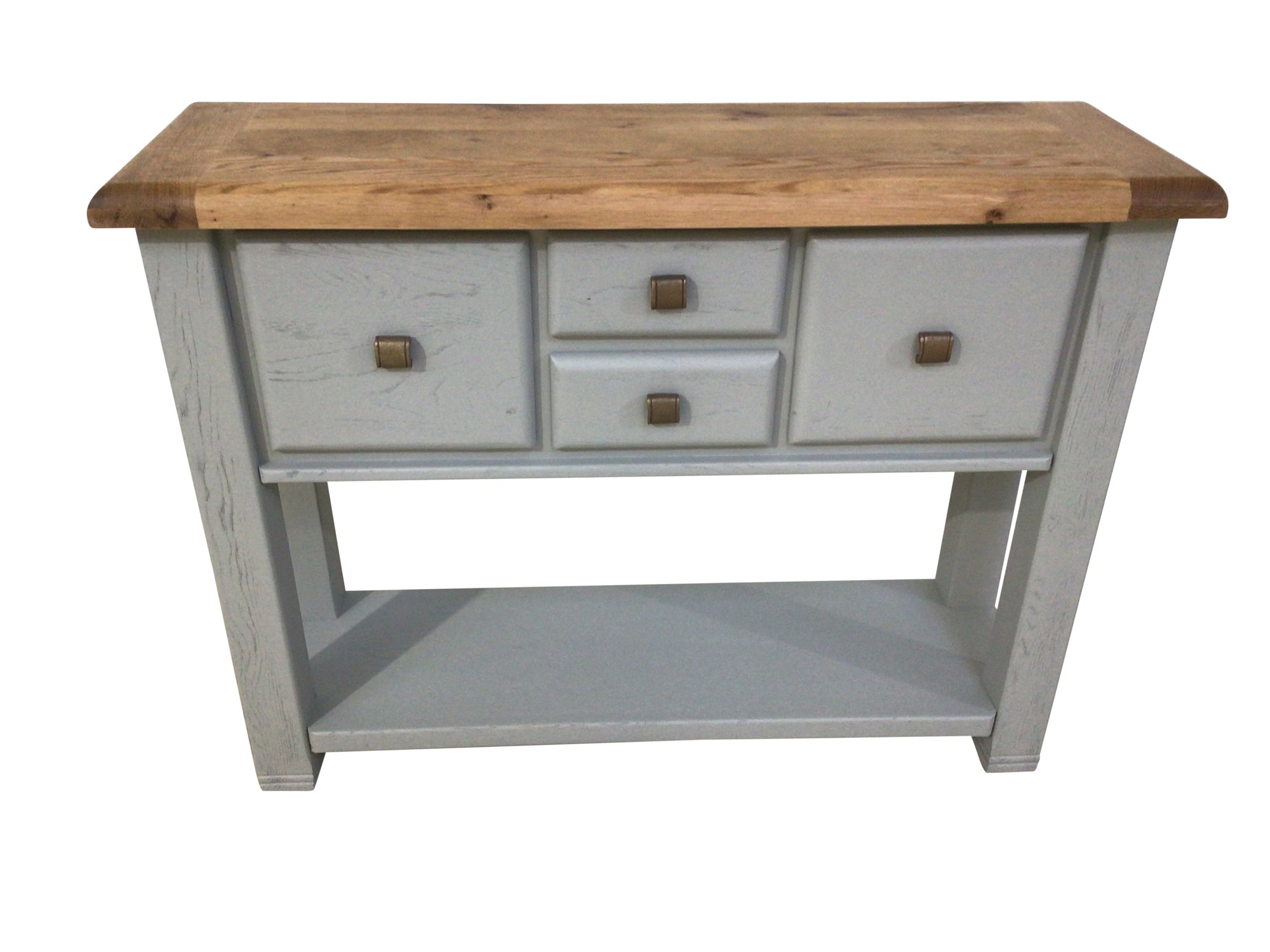 Danube Weathered Oak Hall Table painted French Grey