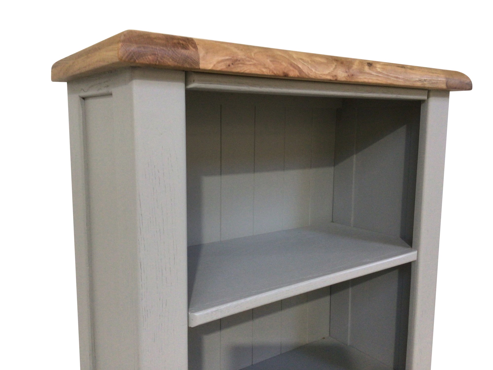 Danube Oak bookcase painted French Grey