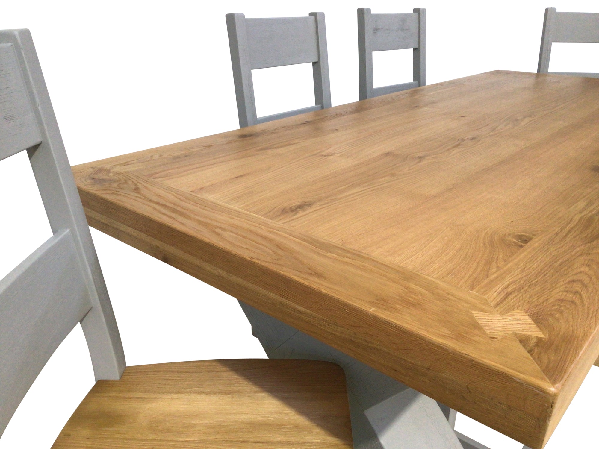 Maximus Oak 1.9m Dining Set painted French Grey