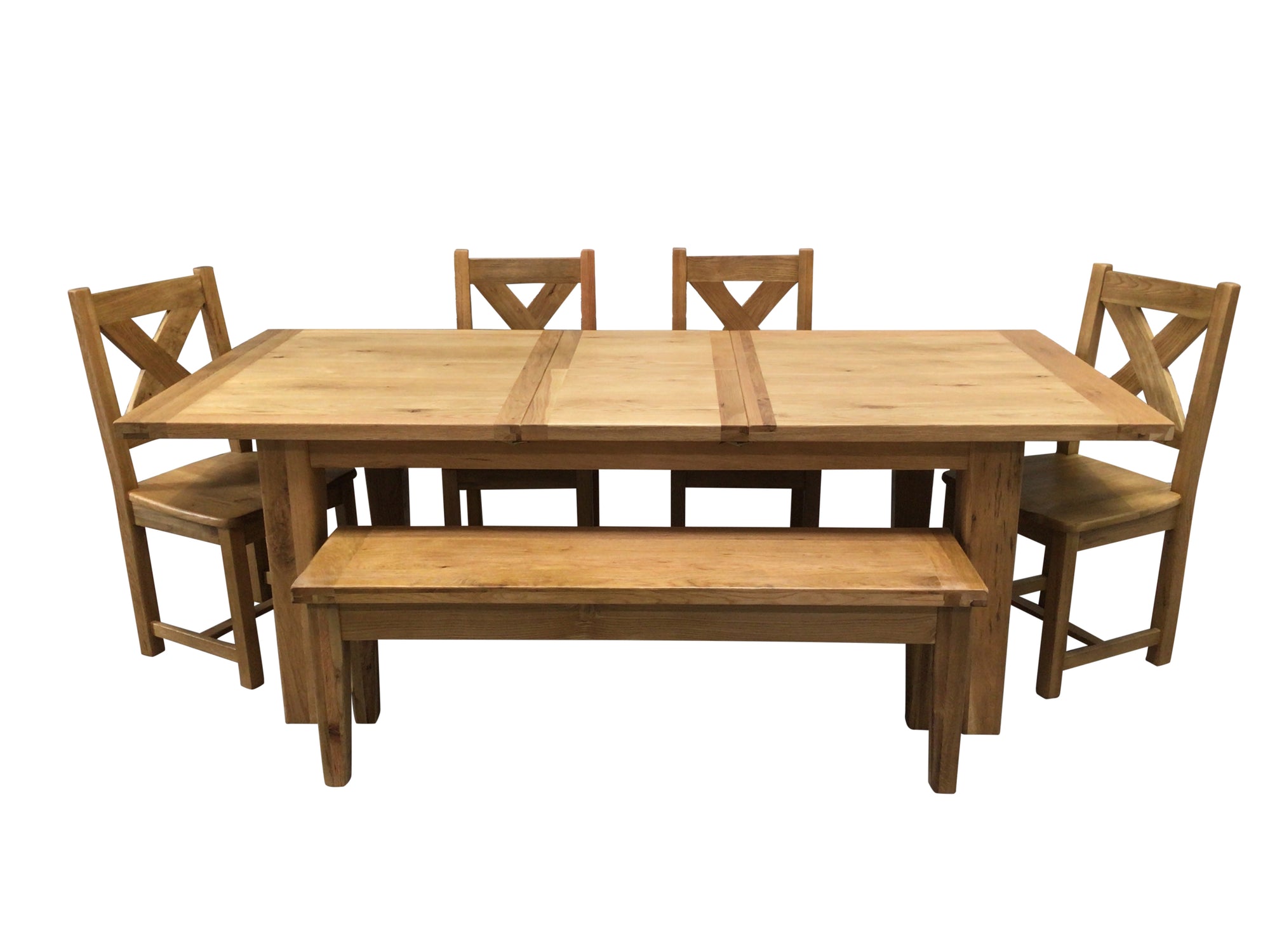 Calgary Oak 1.8m Ext Dining Set