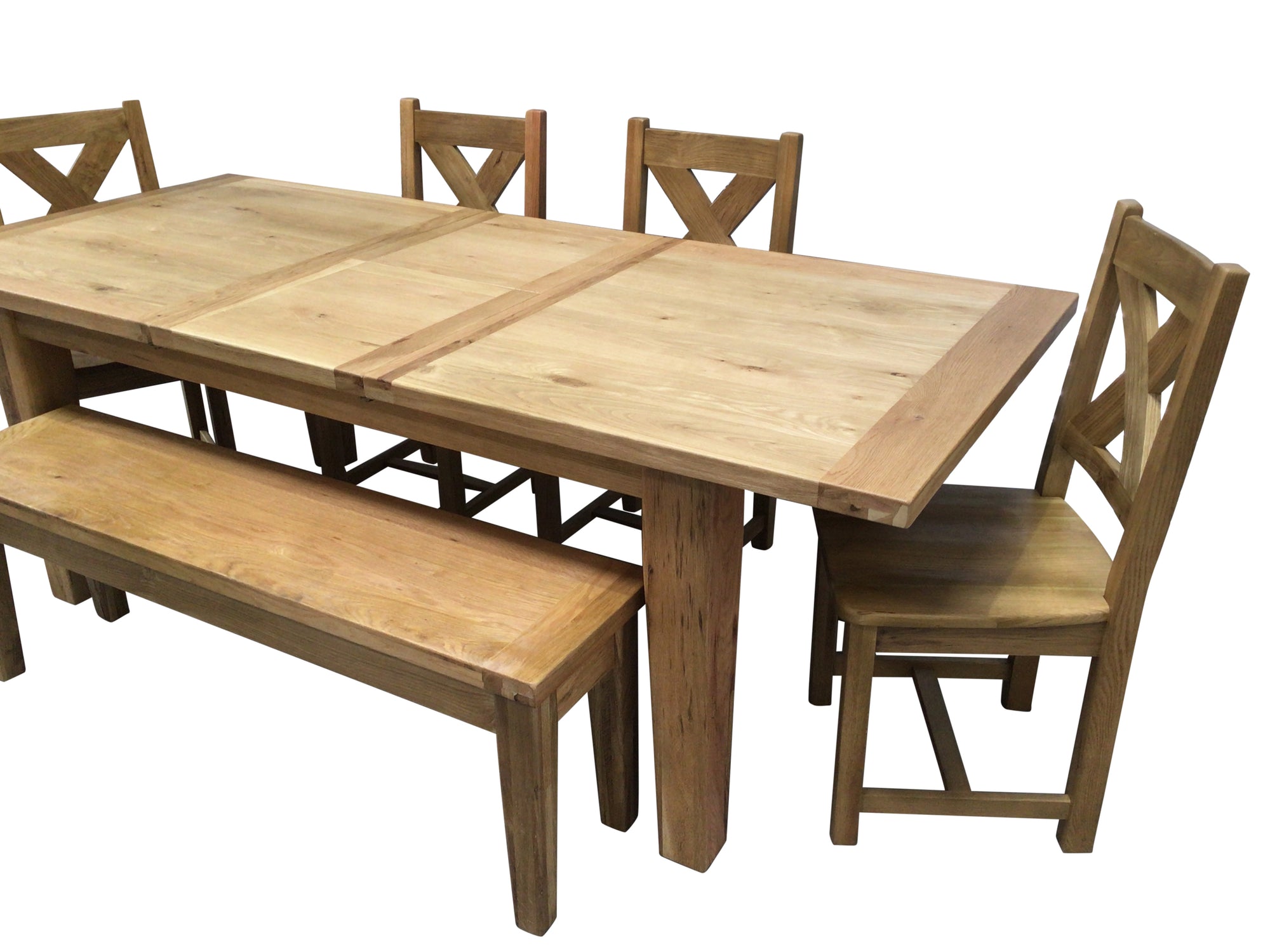 Calgary Oak 1.8m Ext Dining Set