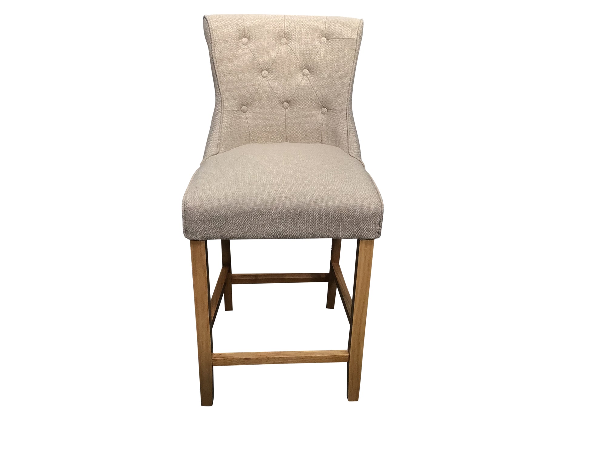 Kingston Beige Linen Bar Stool