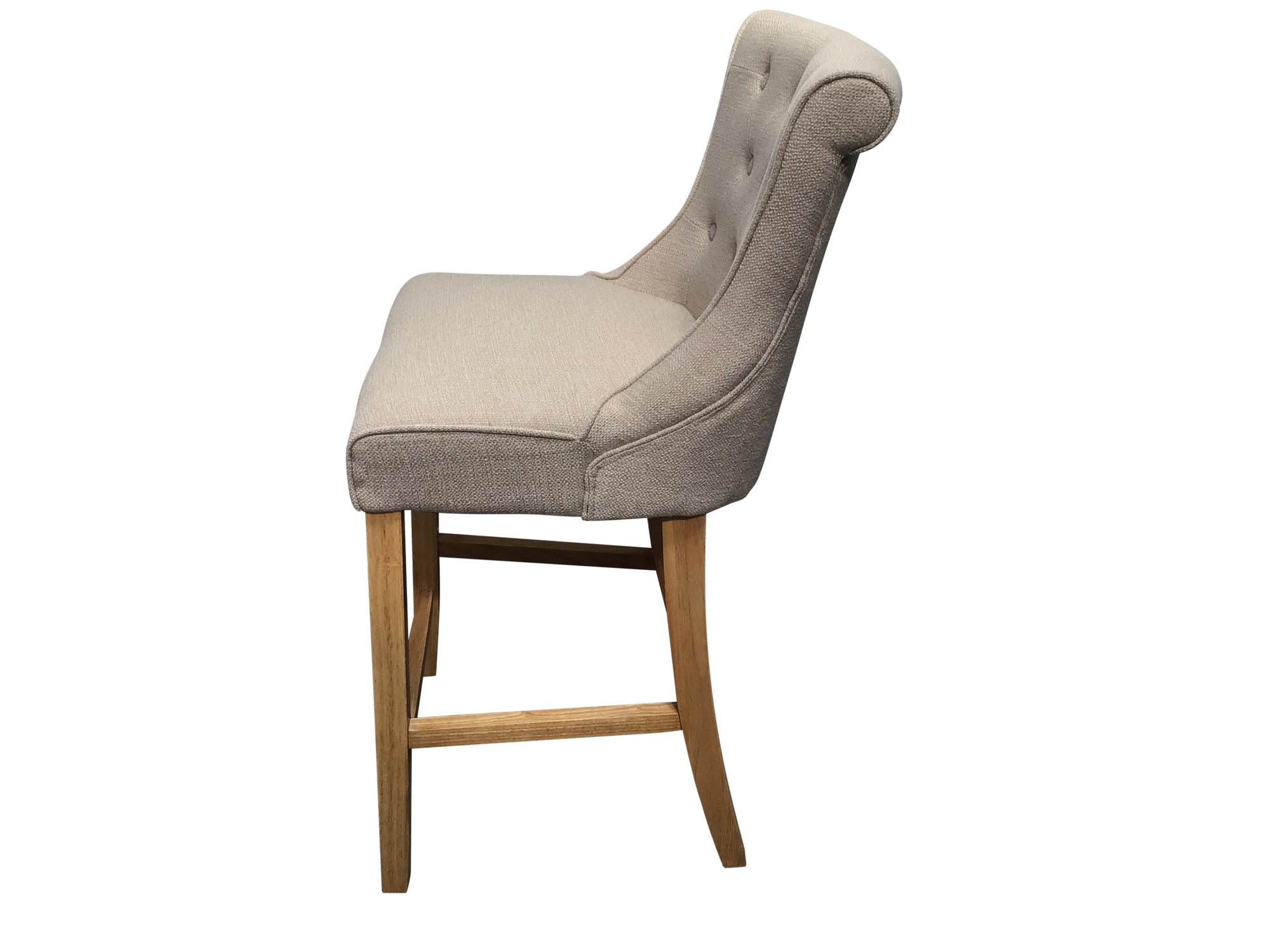 Kingston Beige Linen Bar Stool