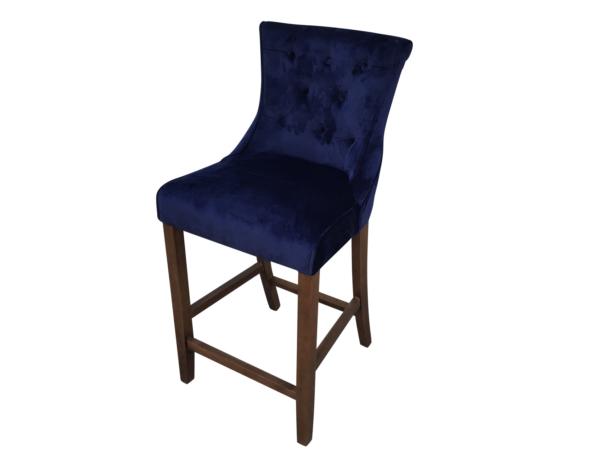 Kingston Blue Velvet Bar Stool