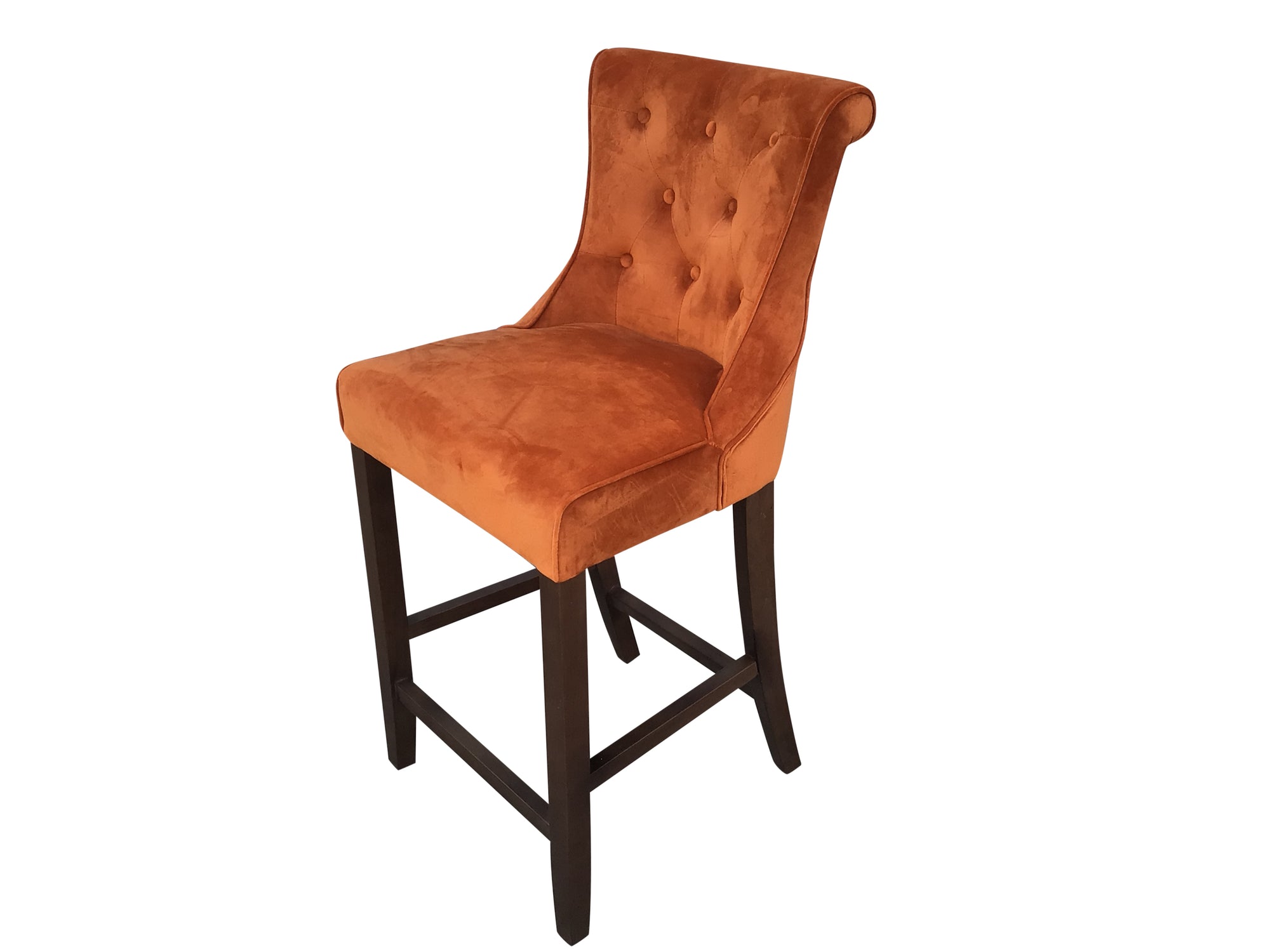 Kingston Rust Velvet Bar Stool