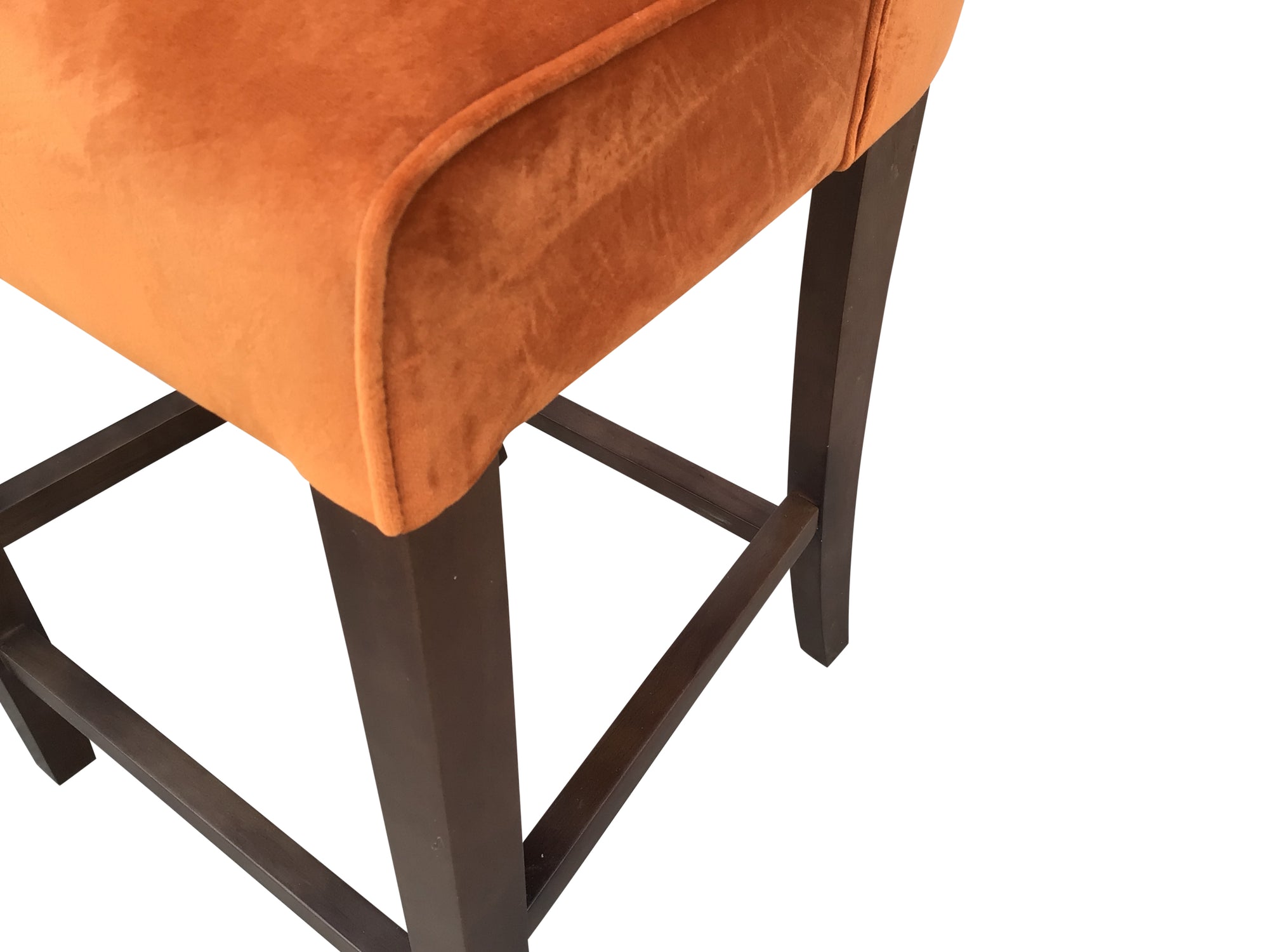 Kingston Rust Velvet Bar Stool