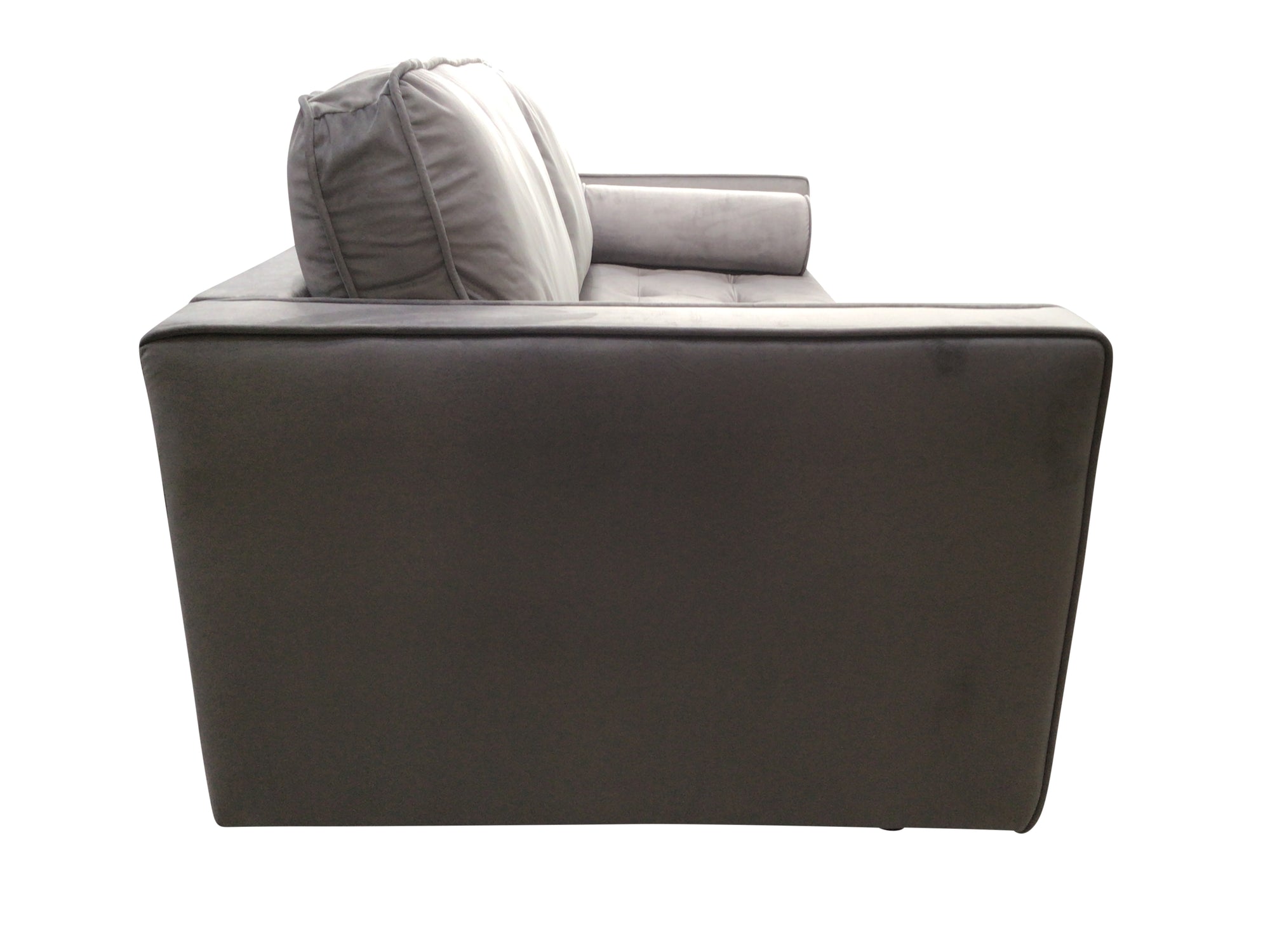 Hudson Grey Velvet 3 Seater Sofa