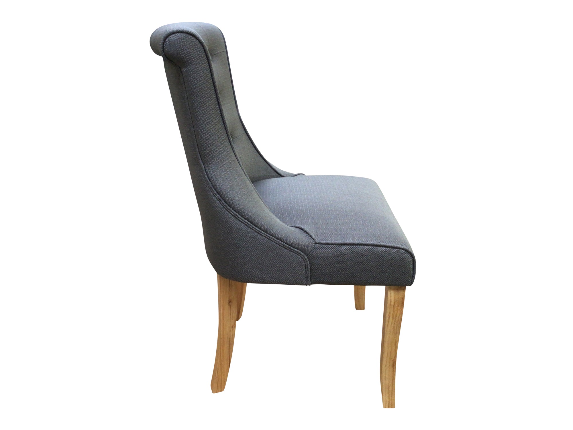 Kingston Cement Grey Linen Dining Chair