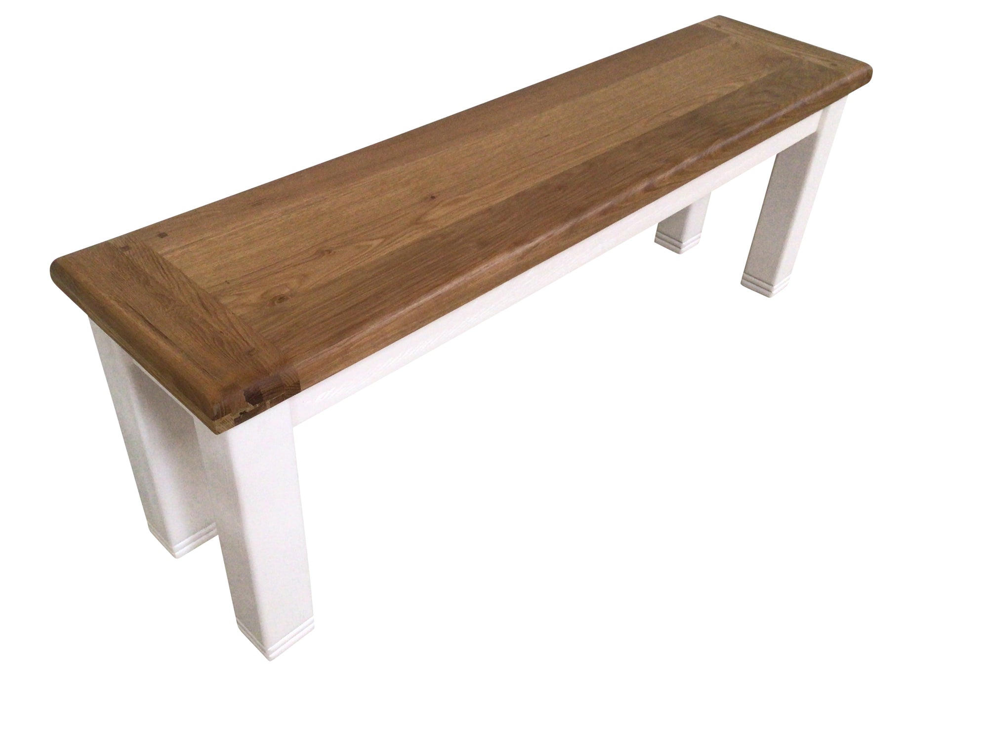 Danube Oak 1.4m Bench painted Off-White