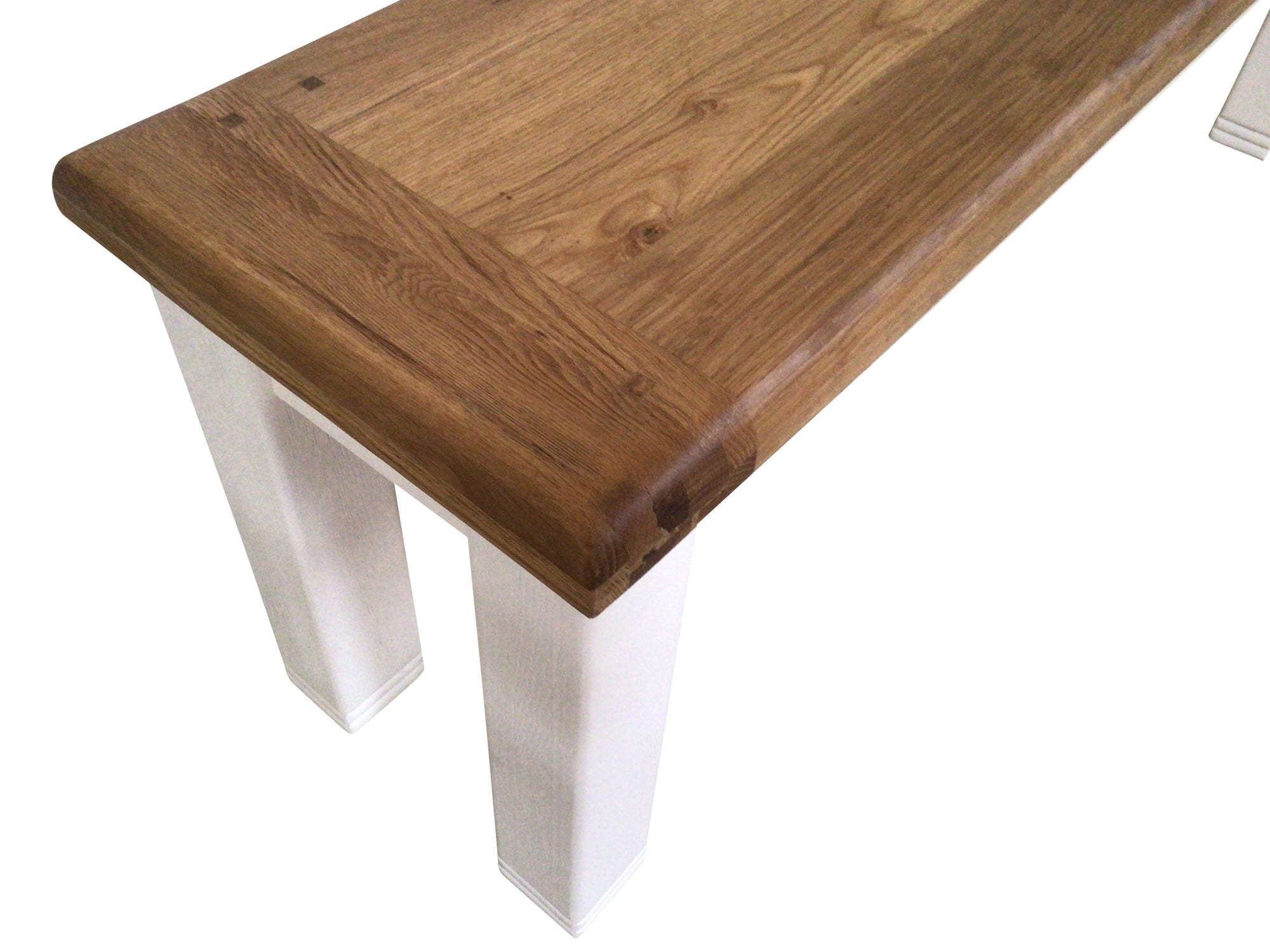 Danube Oak 1.4m Bench painted Off-White