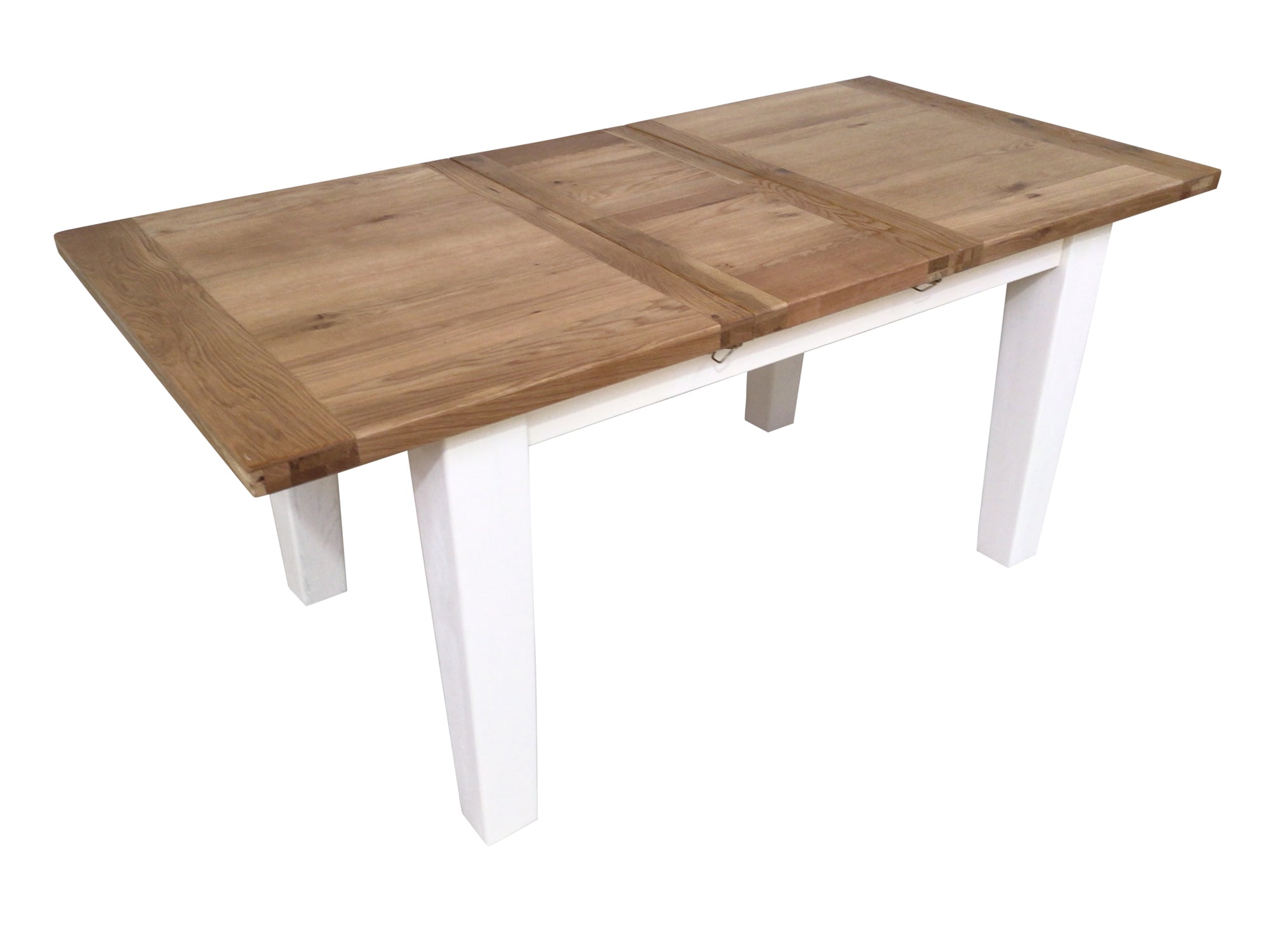 Calgary Oak 1.8m Ext Dining Table - Painted Off-White