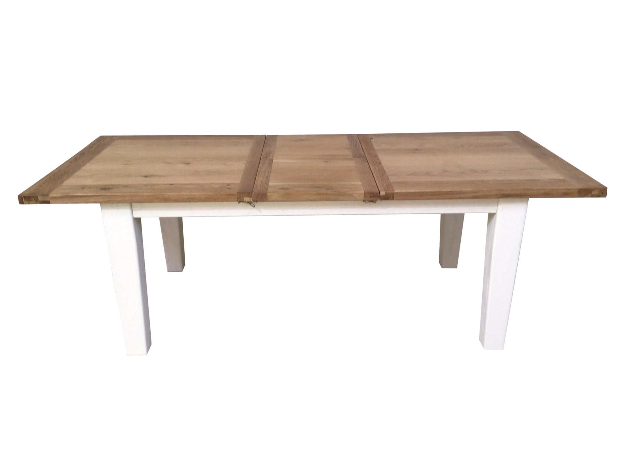 Calgary Oak 1.8m Ext Dining Set - Painted Off- White