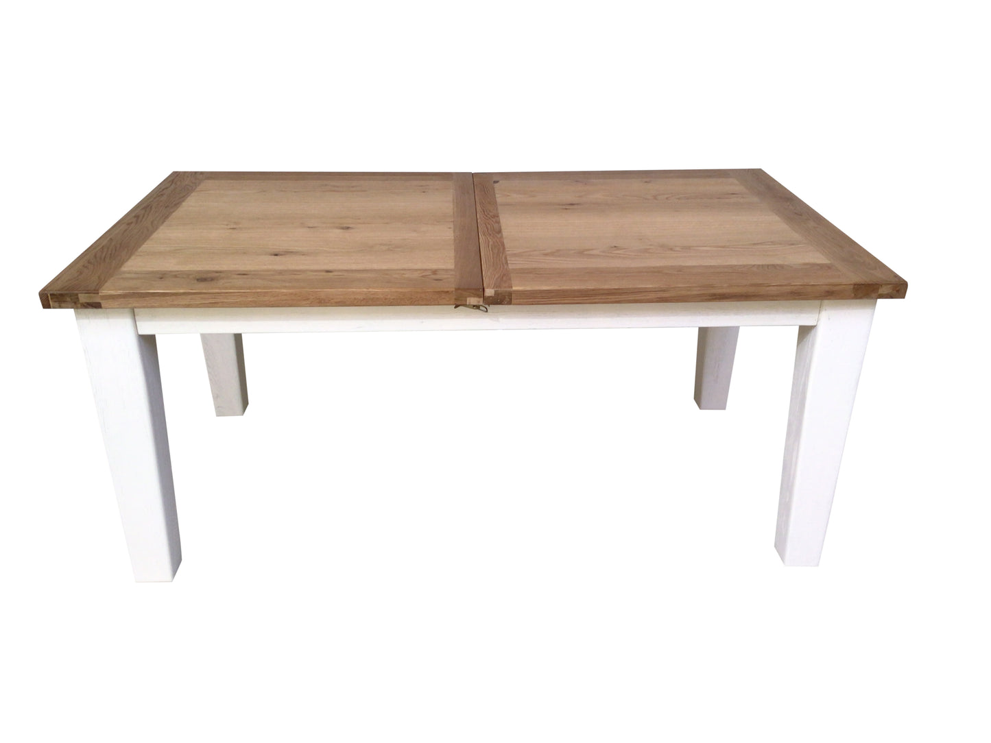 Calgary Oak 1.8m Ext Dining Set painted Off-White`