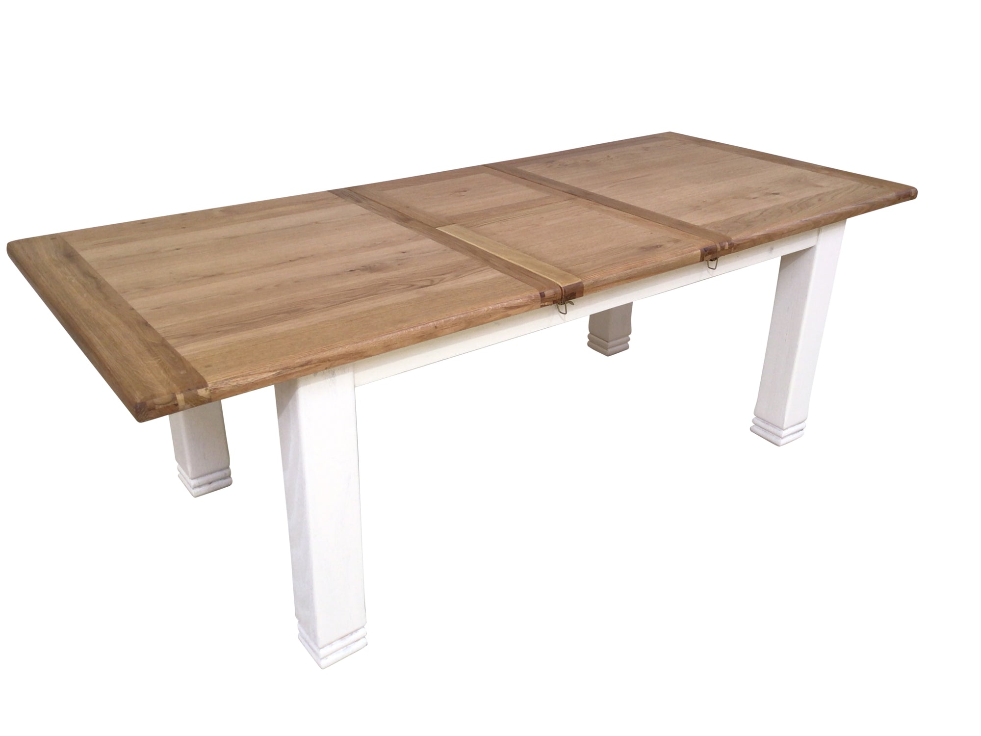 Danube Oak 1.8m Extension Dining Table painted Off-White