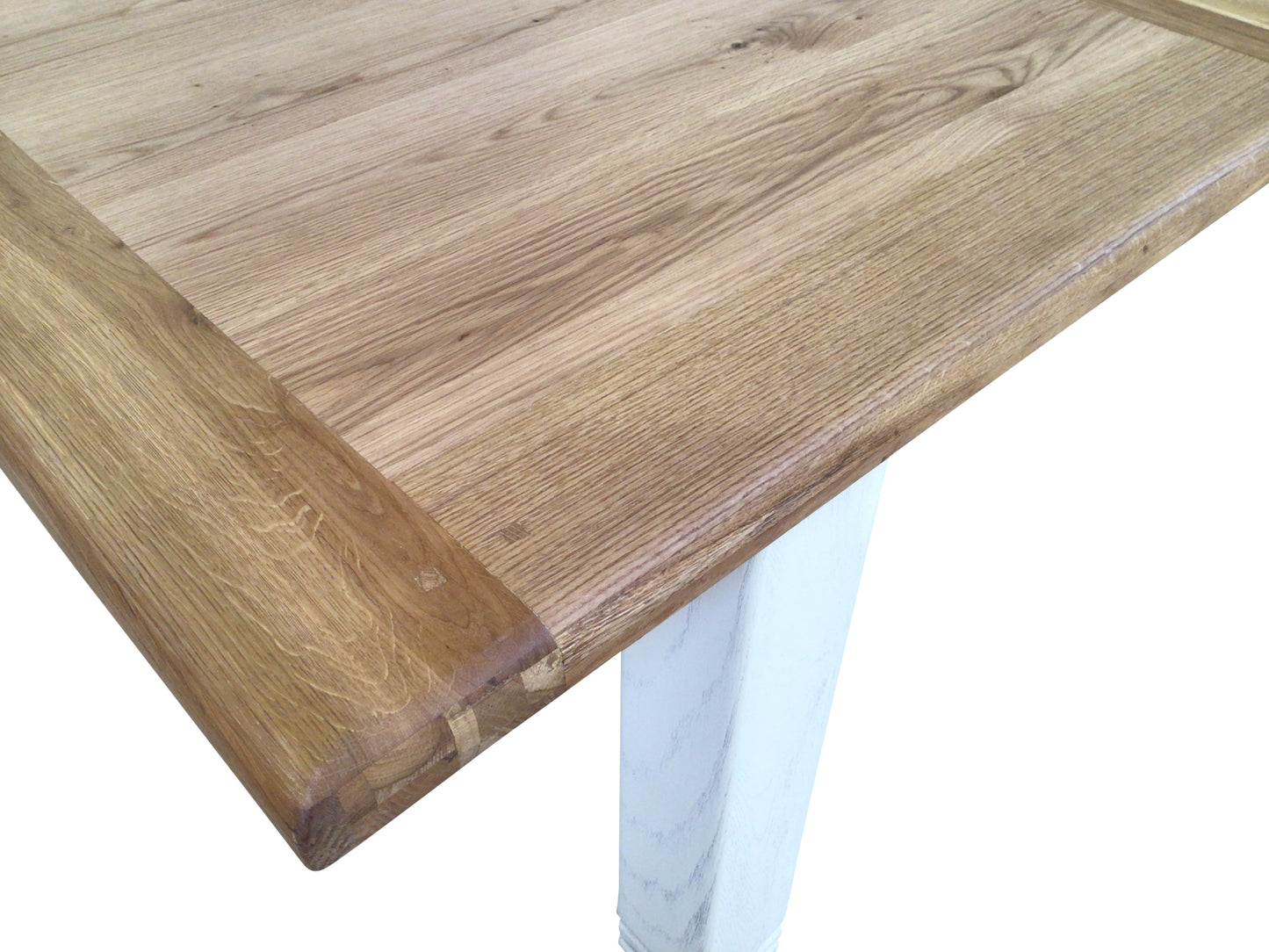 Danube Oak 1.8m Extension Dining Table painted Off-White