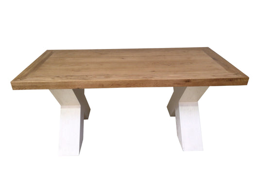 Maximus Oak 2.3m Dining Table painted Off- White