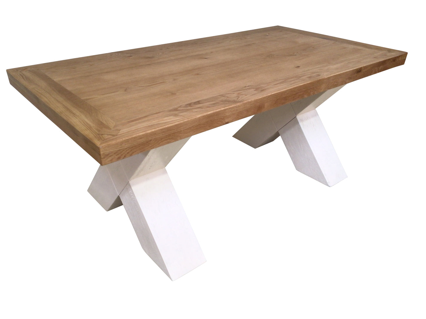 Maximus Oak 2.3m Dining Table painted Off- White