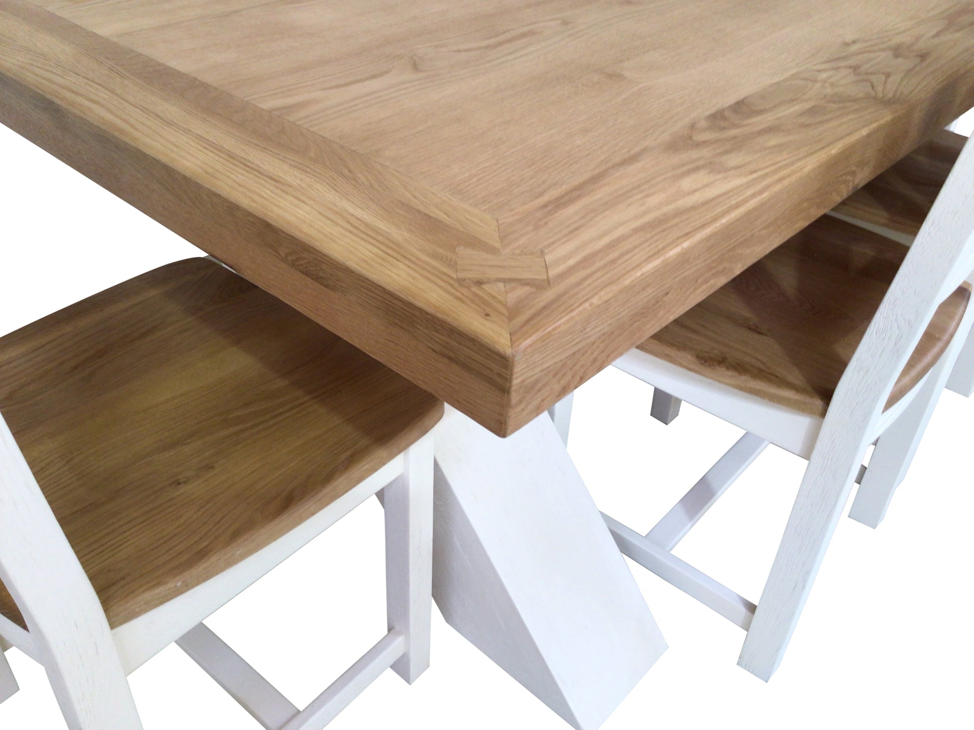 Maximus Oak 1.9m Dining Set painted Off-White