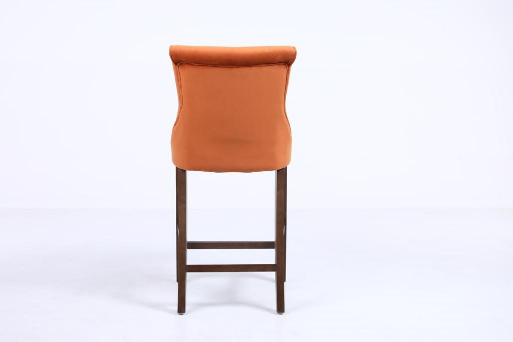 Kingston Rust Velvet Bar Stool