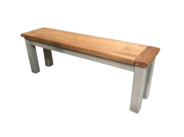 Danube oak bench painted French Grey