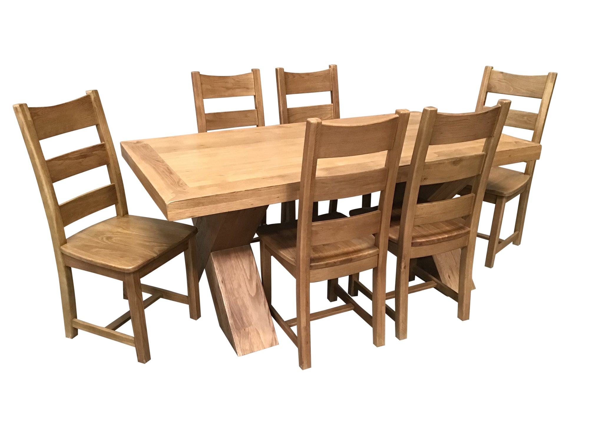 Maximus Weathered Oak 2.3m Dining Set