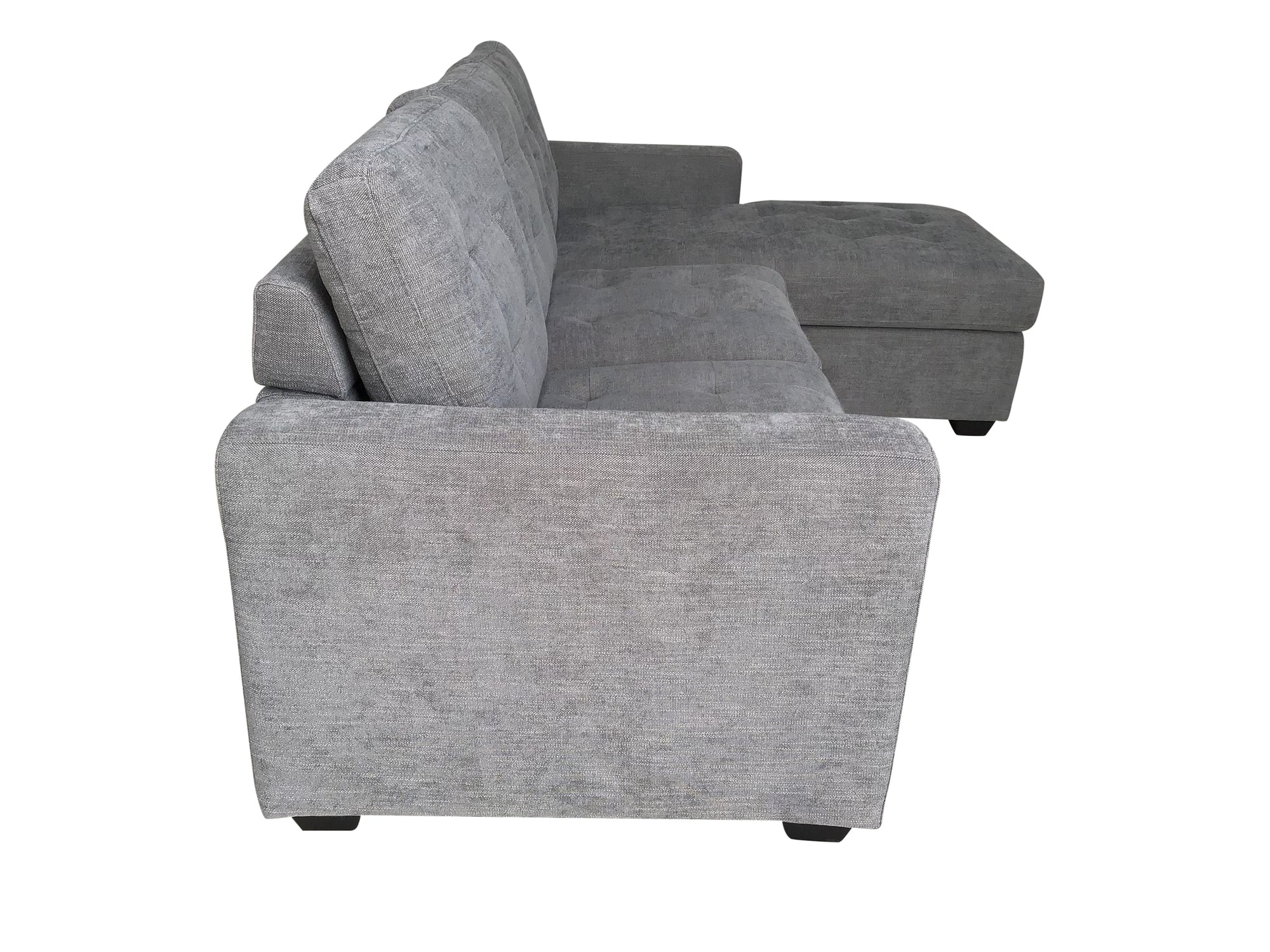 Springfield Grey Linen Corner Sofa - Right Chaise