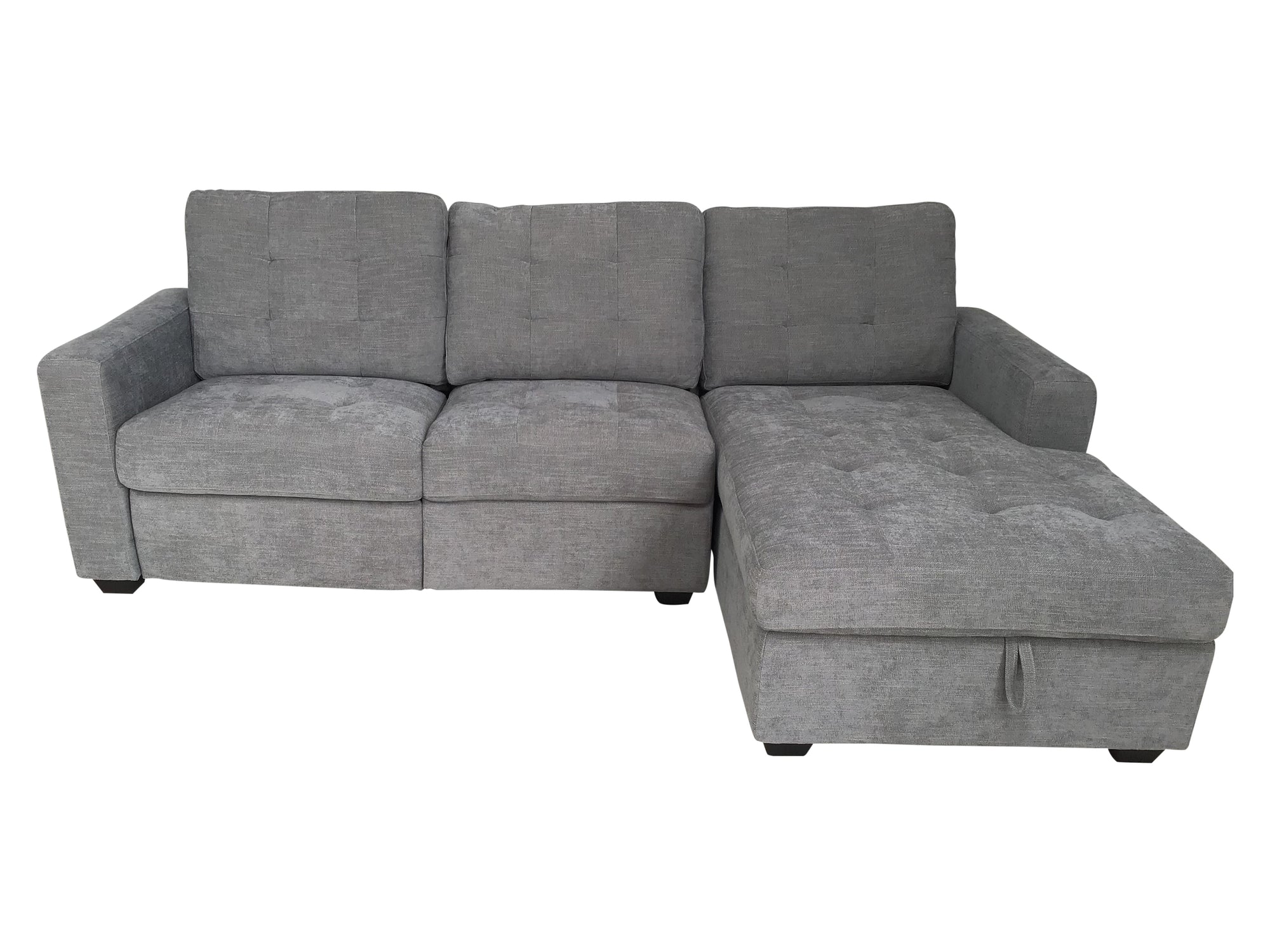 Springfield Grey Linen Corner Sofa - Right Chaise