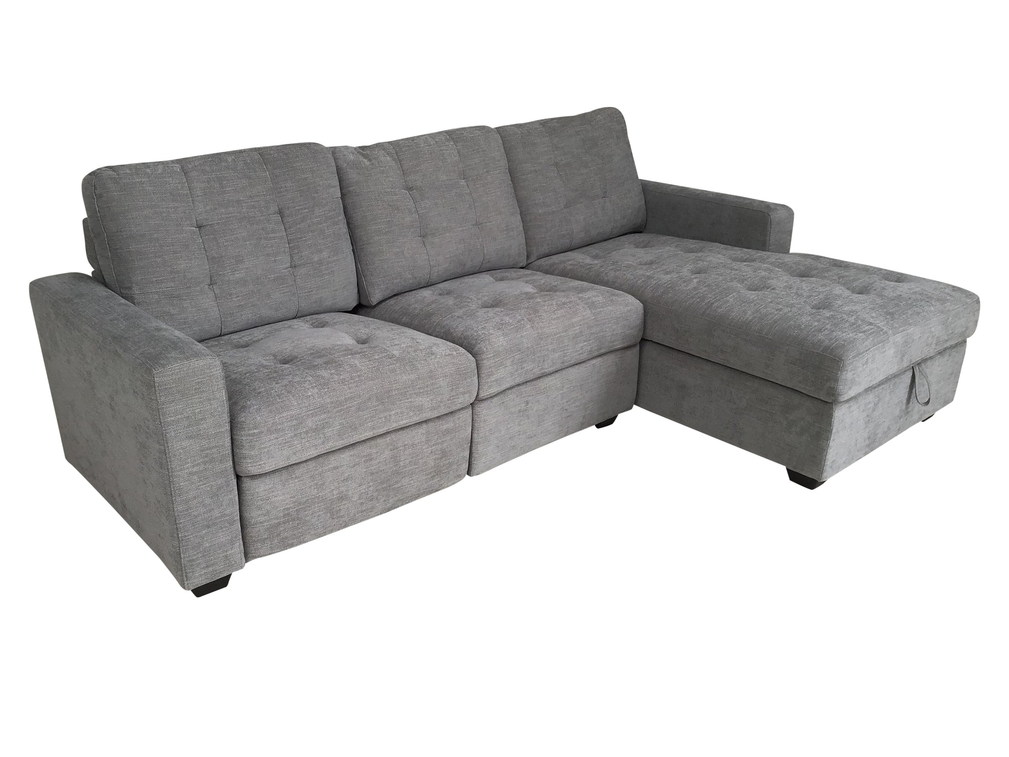 Springfield Grey Linen Corner Sofa - Right Chaise