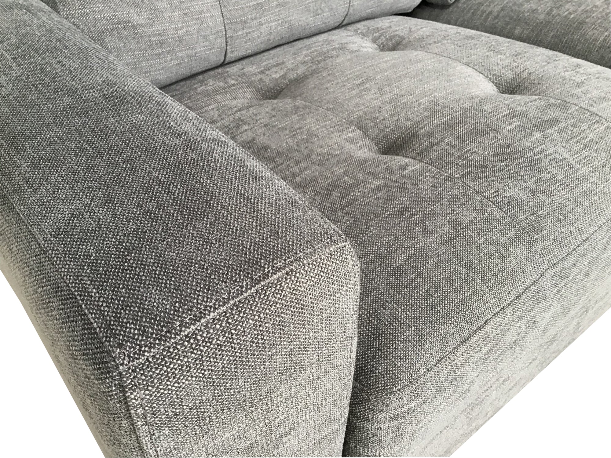 Springfield Grey Linen Corner Sofa - Right Chaise