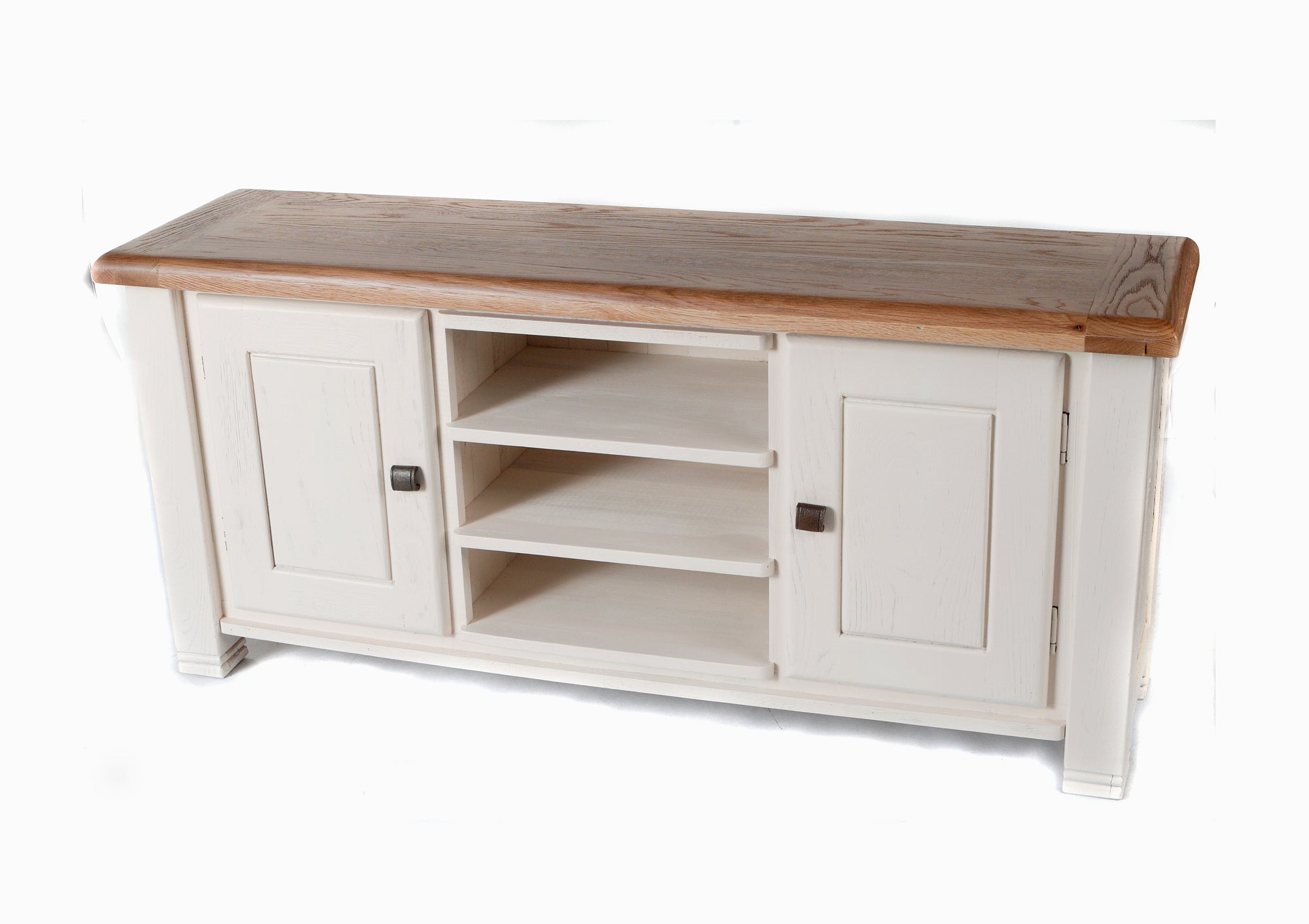 Danube Oak Medium TV Unit painted Off - White