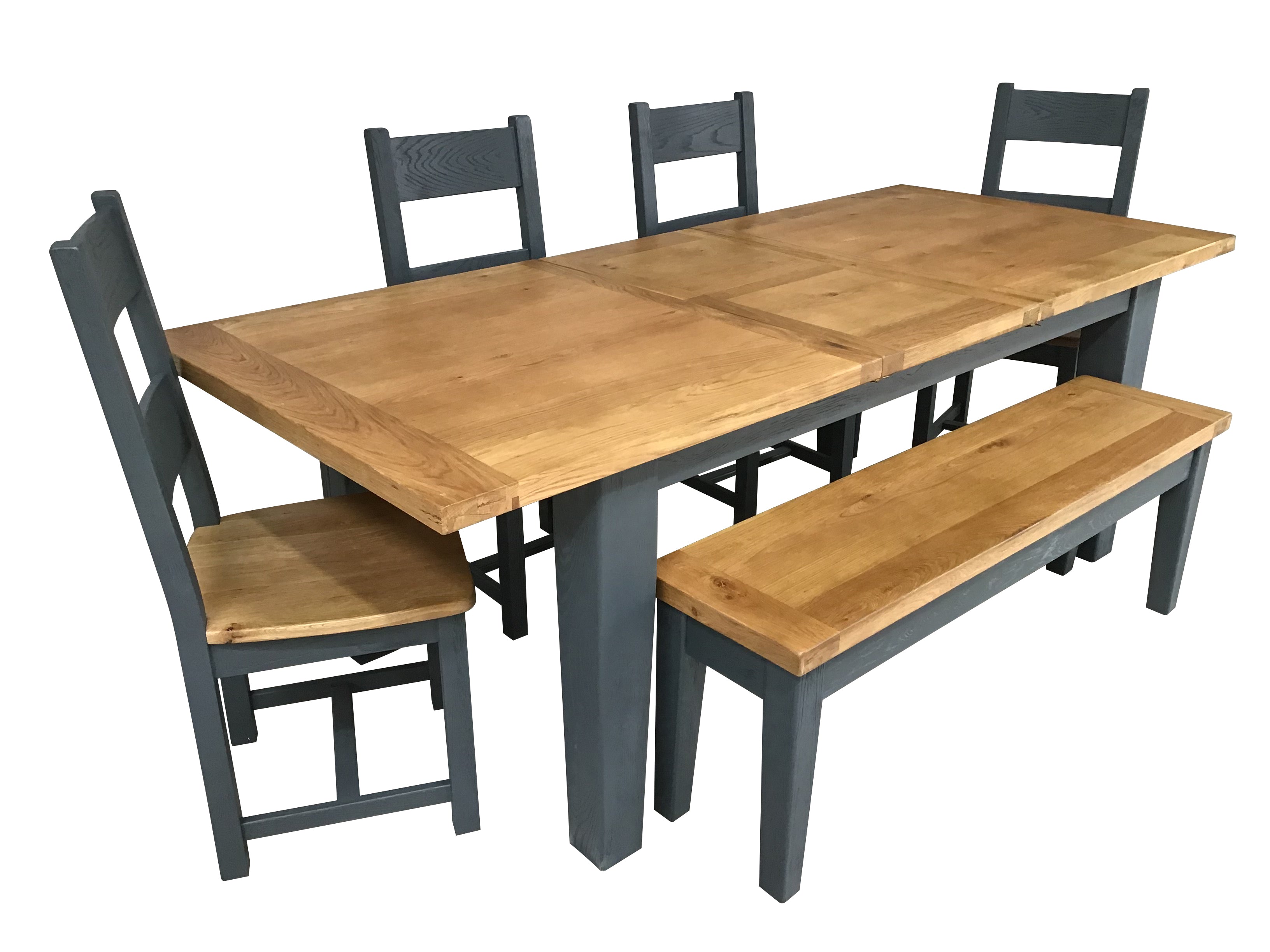 Weathered oak on sale dining set