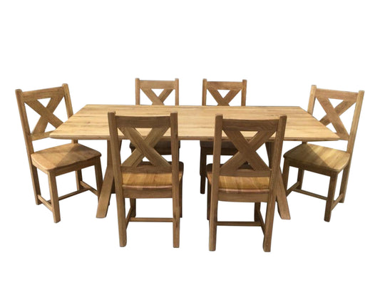 Moonwalk 2m Solid Oak Dining Set