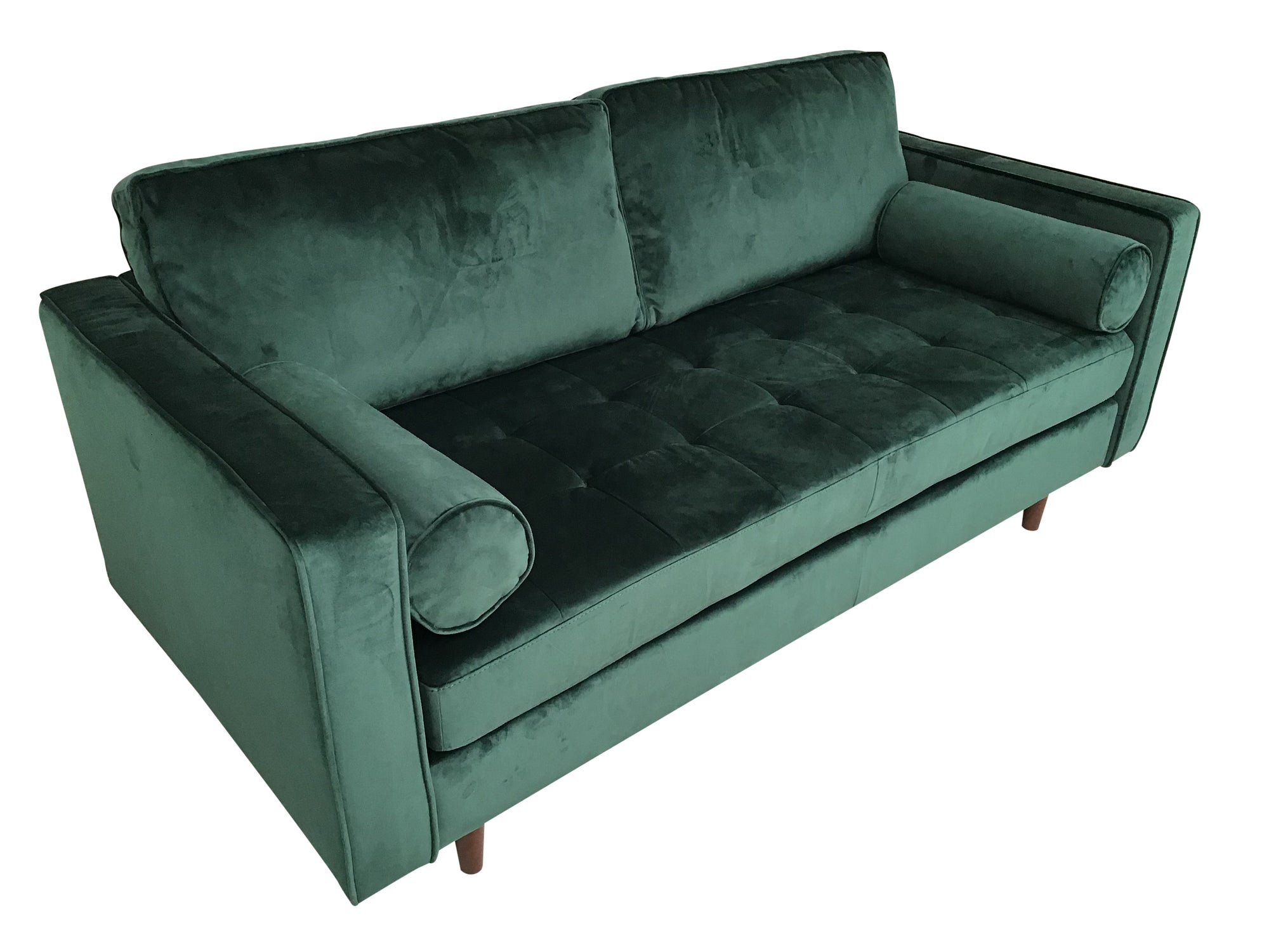 Hudson Green Velvet 2 Seater Sofa