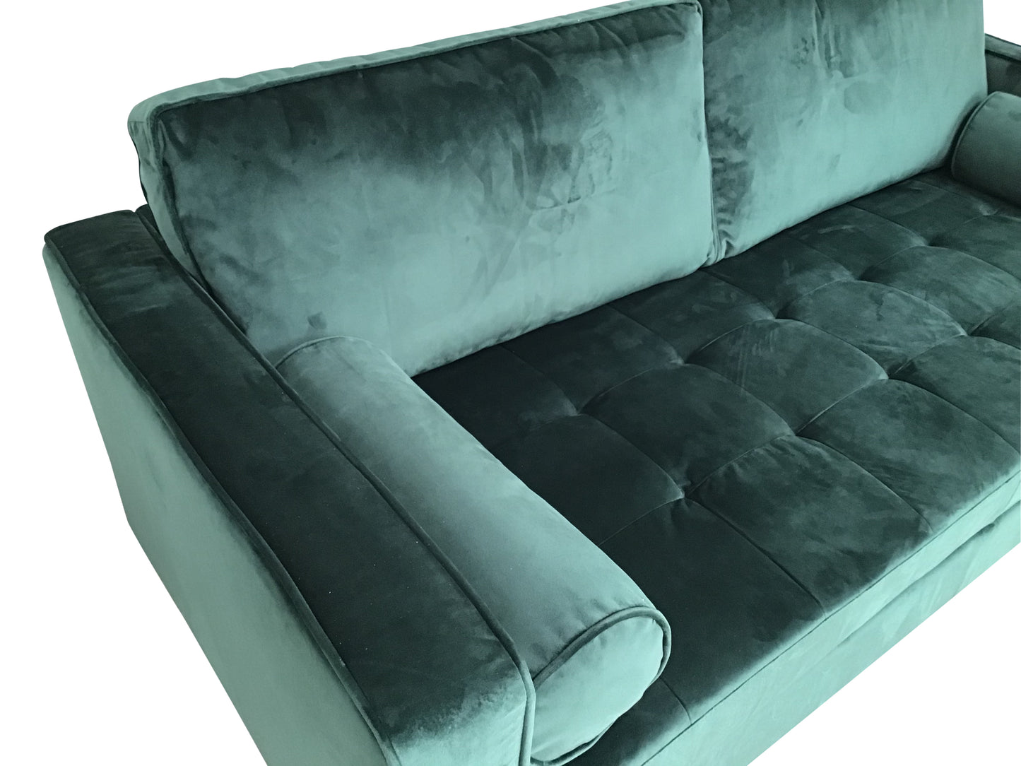 Hudson Green Velvet 2 Seater Sofa