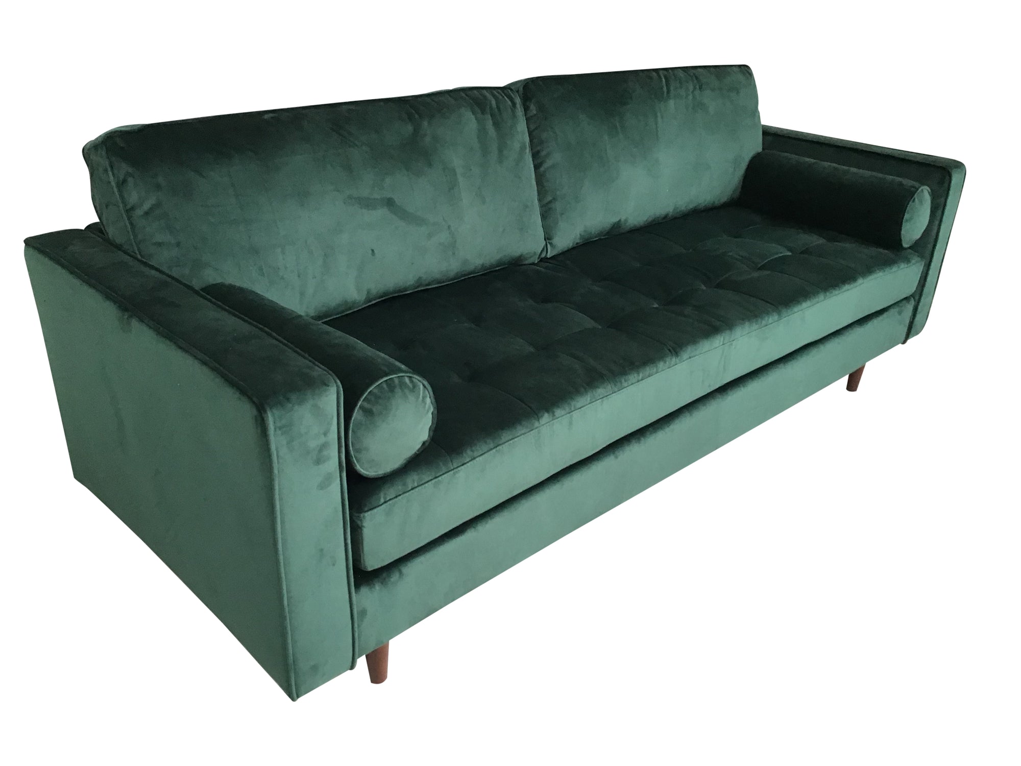 Hudson Green Velvet 3 Seater Sofa